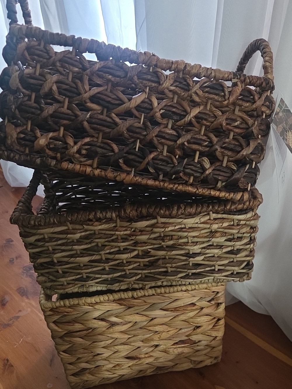 3 Whicker Baskets